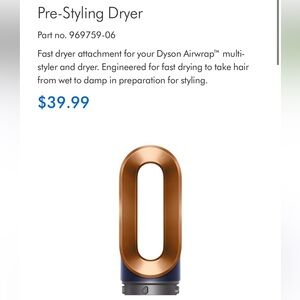 Dyson Pre Styling Dryer Attachment in Navy Blue brand new